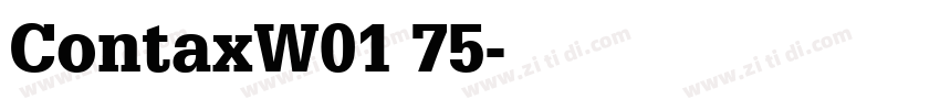 ContaxW01 75字体转换